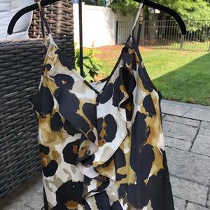 Leopard print tank SMALL EUC